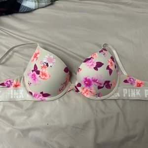 Nude/Floral Wear Everywhere Push Up bra PINK